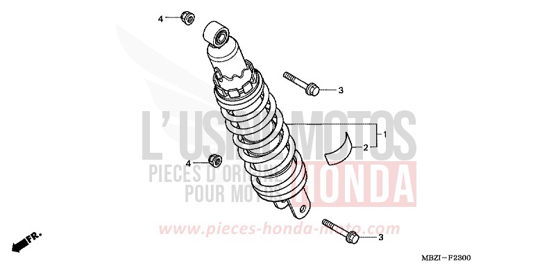 REAR CUSHION (CB600F2/F22) for Hornet S CANDY XENON BLUE (PB324) from 2002